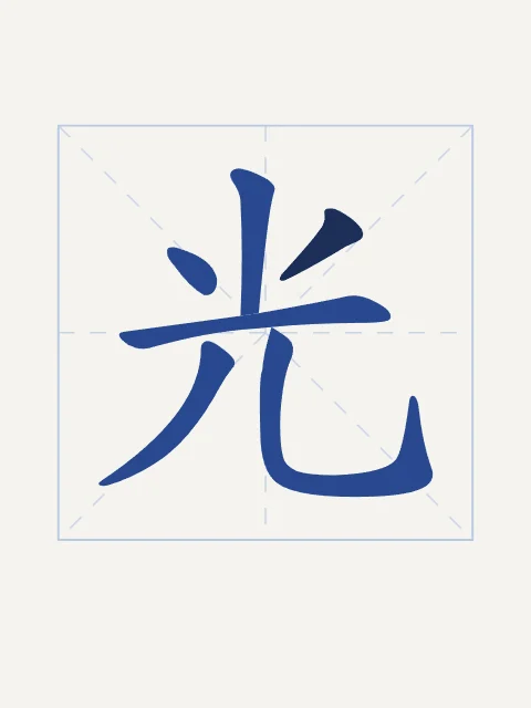 Lumière en aplats, porcelaine bleue, tableau caractère chinois lumière