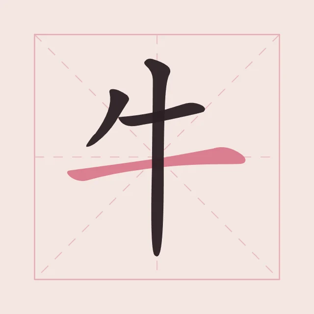 Signe du Buffle en aplats, pivoine, tableau signe chinois buffle