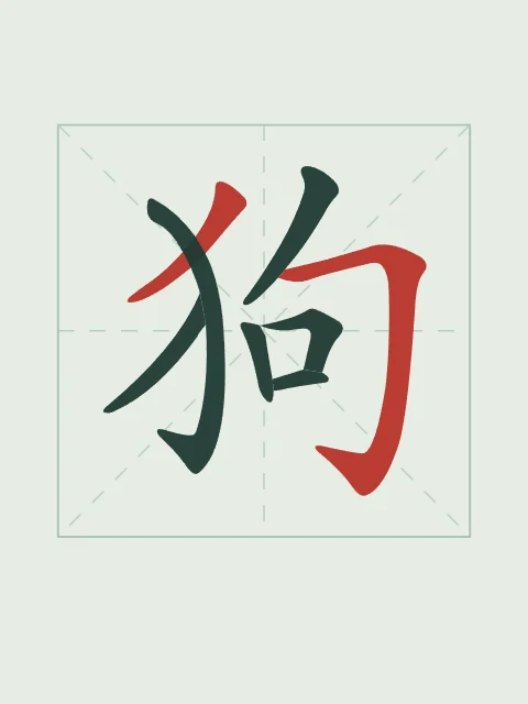 Signe du Chien en aplats, jade, tableau signe chinois chien